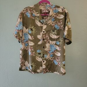 Carribean Joe Hawaiian Tropic Button Mns Sz L